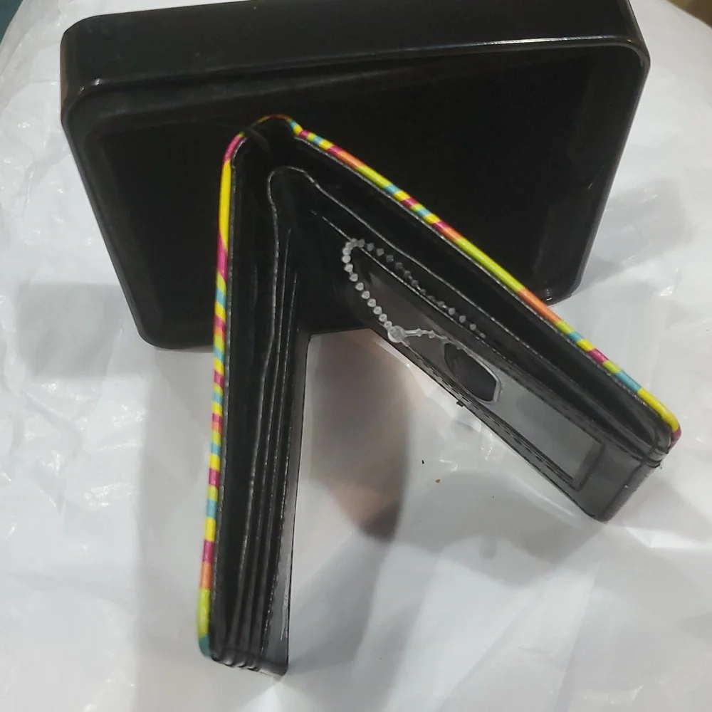 Grateful Dead Dancing Bears Psychedelic Rainbow Print Card case‎ bifold Wallet